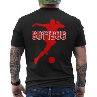 Cottbus Kickenerein Fussball Fan Heimat Brandenburg Rot T-Shirt mit Rückendruck - Seseable