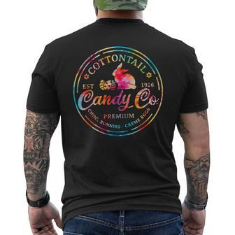Cottontail Candy Company Easter Bunny Tie Dye Easter Men's T-shirt Back Print | Mazezy