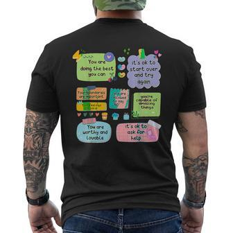 Counselor Note To Self Mental Health School Men's T-shirt Back Print - Seseable