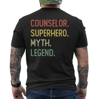 Counselor Superhero Myth Legend Men's T-shirt Back Print - Monsterry AU