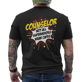 Counselor Superhero Product Comic Idea Men's T-shirt Back Print - Monsterry DE