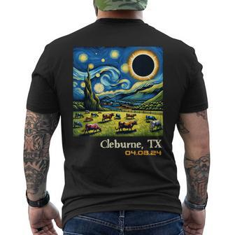 Countryside Total Solar Eclipse Cleburne Texas Men's T-shirt Back Print | Mazezy