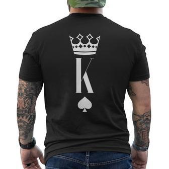 Couple Matching His And Her For King Of Spade Men's T-shirt Back Print - Seseable
