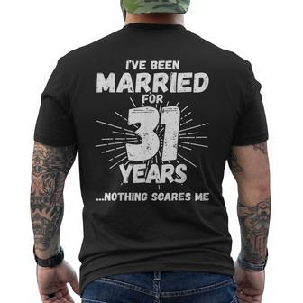 Couples Married 31 Years 31St Wedding Anniversary Men's T-shirt Back Print - Monsterry UK