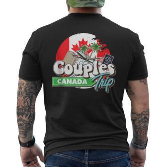 Couples Trip Canada Bound Couple Travel Goal Vacation Trip Men's T-shirt Back Print - Monsterry DE