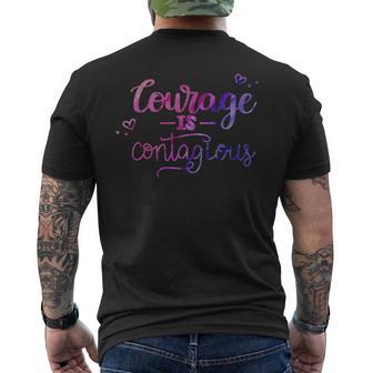 Courage Is Contagious Printed Graphic Bravery Men's T-shirt Back Print - Monsterry