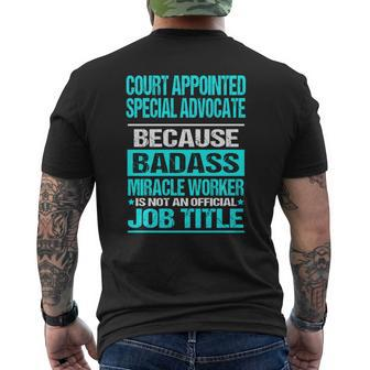 Court Appointed Special Advocate Mens Back Print T-shirt - Thegiftio UK