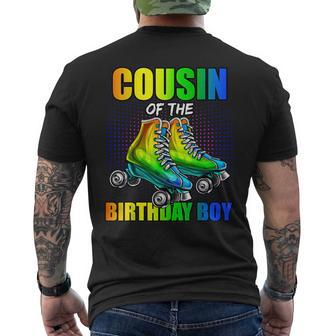 Cousin Birthday Boy Roller Skating Birthday Matching Family Men's T-shirt Back Print - Thegiftio UK