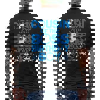 Cousin Of The Boss Birthday Boy Baby Family Party Decor Men's T-shirt Back Print - Seseable