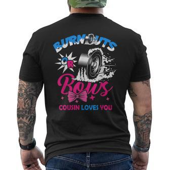 Cousin Burnouts Or Bows Gender Reveal Baby Announcement Men's T-shirt Back Print - Thegiftio UK