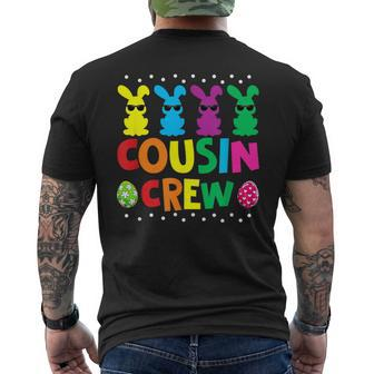 Cousin Crew Bunny Rabbit Easter Day Eggs Hunting Squad Men's T-shirt Back Print | Mazezy