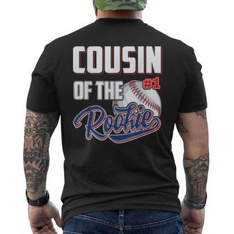 Cousin Of Rookie 1 Years Old Team 1St Birthday Baseball Men's T-shirt Back Print - Thegiftio UK