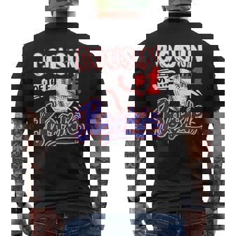 Cousin Of Rookie 1St Baseball Birthday Party Theme Matching Men's T-shirt Back Print - Seseable