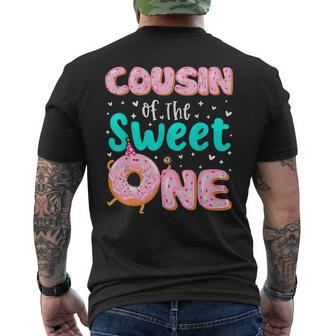 Cousin Of The Sweet One 1St Birthday Donut Theme Family Men's T-shirt Back Print - Monsterry DE