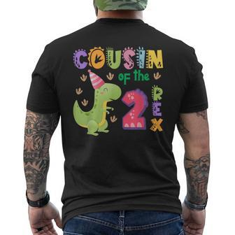 Cousin Of The Two Rex Birthday Dinosaur Family Matching Men's T-shirt Back Print | Mazezy AU