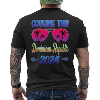 Cousins Trip Dominican Republic 2024 Glasses Cousin Matching Men's T-shirt Back Print - Monsterry