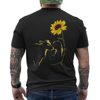 Cow Girl Sunflower You Are My Sunshine Farm Girl Men's T-shirt Back Print | Mazezy