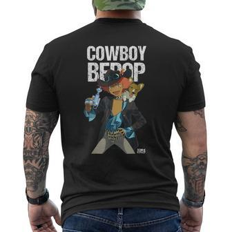 Cowboy Beebop Cowgirl Corgie Epic Anime Gaming Enthusiast Men's T-shirt Back Print - Monsterry