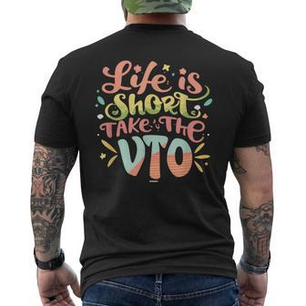 Coworker Swagazon Associate Life Is Short Take The Vto Men's T-shirt Back Print - Thegiftio UK