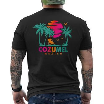 Cozumel Mexico Beach Vacation Spring Break Honeymoon Men's T-shirt Back Print - Seseable