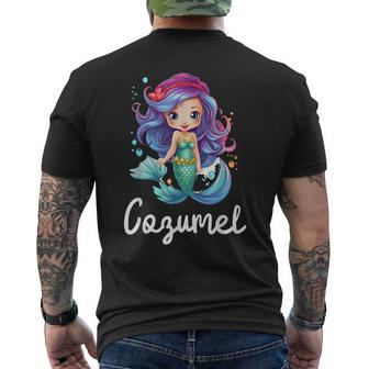 Cozumel Mexico Mermaid Vacation Men's T-shirt Back Print - Monsterry CA