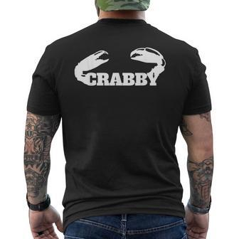 Crabby Crab Claws Novelty Crabby Men's T-shirt Back Print - Monsterry UK