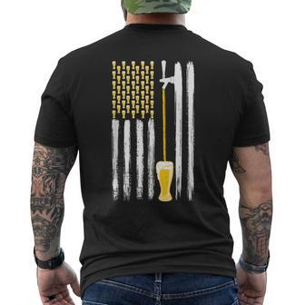Craft Beer American Flag Usa 4Th July Alcohol Brew Brewery Men's T-shirt Back Print - Thegiftio UK