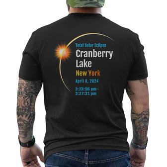 Cranberry Lake New York Ny Total Solar Eclipse 2024 1 Men's T-shirt Back Print - Monsterry AU
