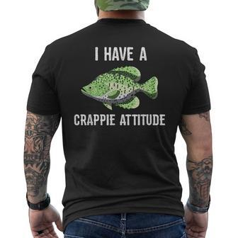 Crappie Attitude T Crappies Fishing Quote Men's T-shirt Back Print - Monsterry AU