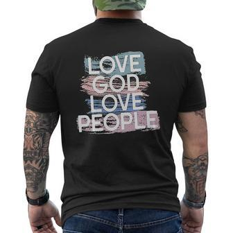 Crazy Cool Threads Love God Love People Religious Faith Based Mens Back Print T-shirt - Thegiftio UK