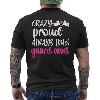 Crazy Proud Always Loud Color Guard Aunt Men's T-shirt Back Print - Monsterry