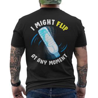 Crazy Water Bottle Flipping Men's T-shirt Back Print - Monsterry UK