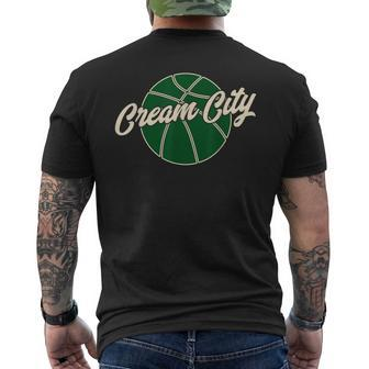 Cream City Retro Vintage Milwaukee Basketball Wisconsin Men's T-shirt Back Print - Monsterry UK