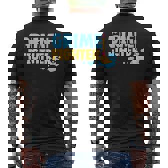 Crime Fighter Cleaning Men's T-shirt Back Print - Thegiftio