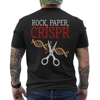 Crispr Saying Rock Paper Crispr Men's T-shirt Back Print - Monsterry