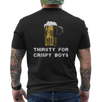 Crispy Boys Middle Class Drinking Dad Mens Back Print T-shirt | Mazezy