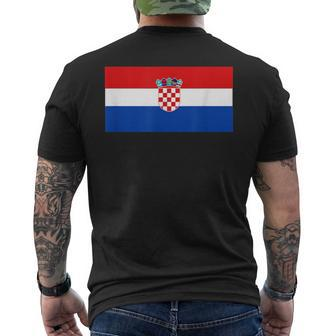 Croatia 2021 Flag Love Soccer Cool Football Fans Support Men's T-shirt Back Print - Seseable