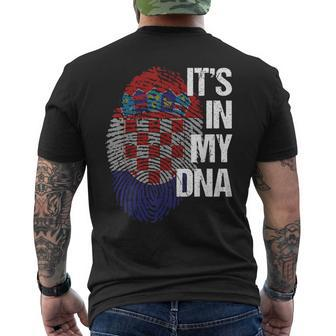 Croatia Croatia Flag Dna T-Shirt mit Rückendruck - Seseable
