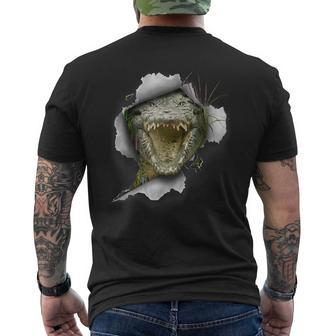 Crocodile Reptile Gator Alligator Zoo Animal Crocodile Men's T-shirt Back Print - Seseable