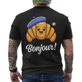 Croissant French Saying Quote France Baking Breakfast Men's T-shirt Back Print | Mazezy UK