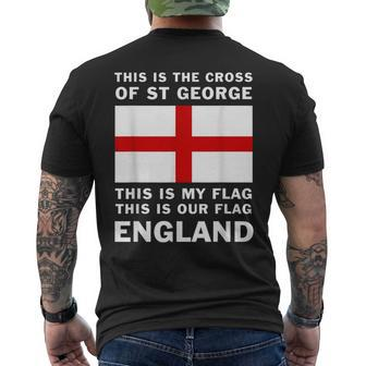 This Is The Cross Of St George England Flag Proud English Men's T-shirt Back Print - Thegiftio UK