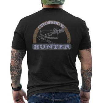 Crossbow Hunting Faded Distressed Retro Look Archery Men's T-shirt Back Print - Monsterry UK