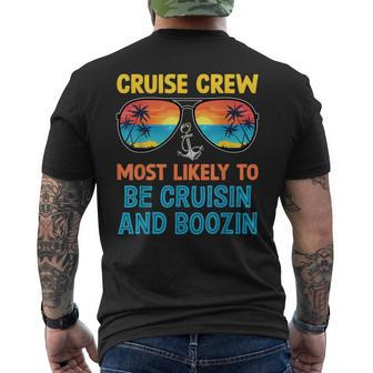 Cruise Crew Most Likely To Be Cruisin And Boozin Cruise Men's T-shirt Back Print - Monsterry