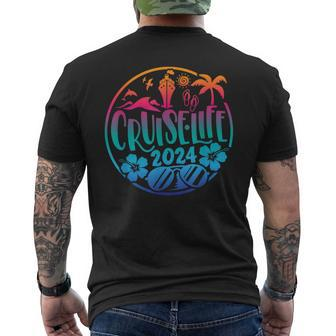 Cruise Life 2024 Friends Family Vacation Men's T-shirt Back Print - Monsterry DE