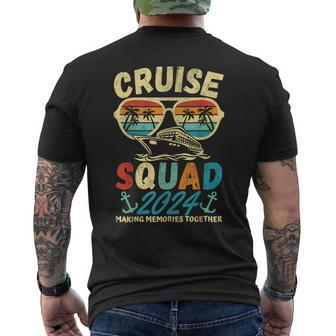 Cruise Squad 2024 Summer Vacation Group Family Trip Vintage Men's T-shirt Back Print | Mazezy