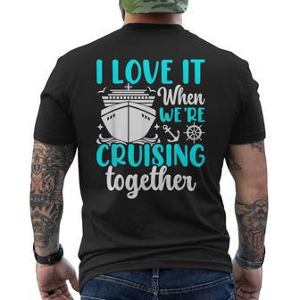 Cruise Trip Ship Summer Vacation Matching Family Group Men's T-shirt Back Print | Mazezy