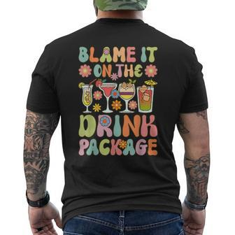 Cruise Vacation Cruising Drinking Blame It On Drink Package Men's T-shirt Back Print | Mazezy