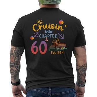 Cruisin' Into 60 Est 1964 60Th Birthday Cruise Cruising Men's T-shirt Back Print | Mazezy DE