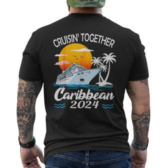 Cruisin Together Caribbean Cruise 2024 Family Vacation Men's T-shirt Back Print - Seseable