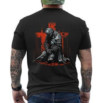 Crusader Knight Men's T-shirt Back Print - Monsterry CA